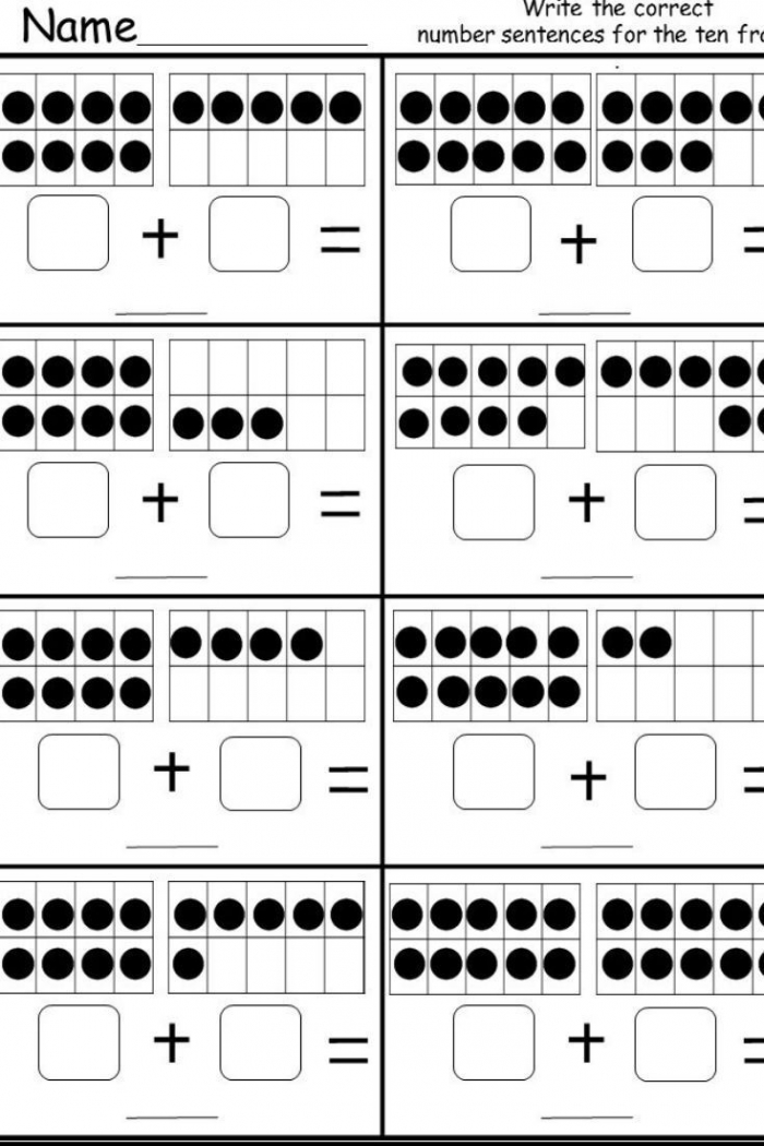 Ten Frame Worksheets 99Worksheets