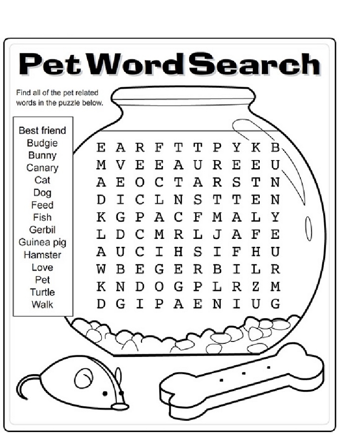 Dog Word Search Worksheets 99Worksheets