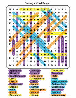 Geology Word Search