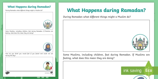 What Happens During Ramadan Worksheet