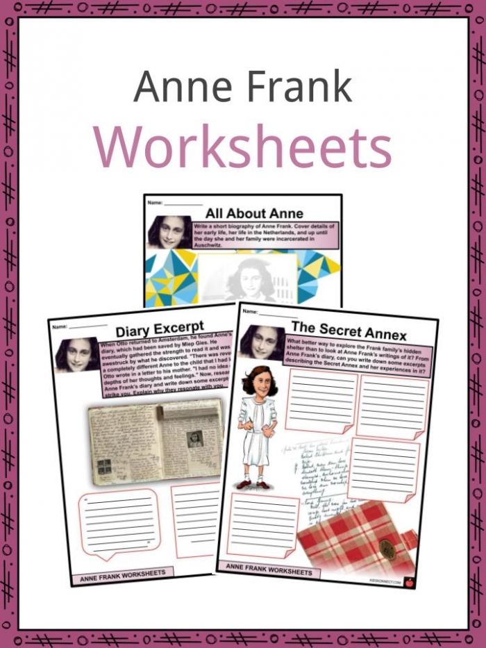 Anne Frank Facts  Biography   Worksheets For Kids