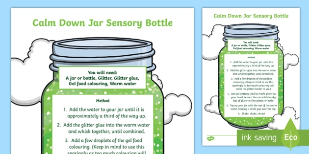 Calm Down Jar Sensory Bottle Teacher Made