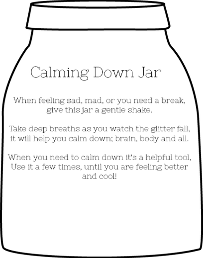 Calming Tool Diy Glitter Jar