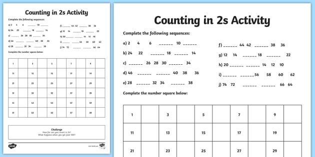 Counting By S Worksheet