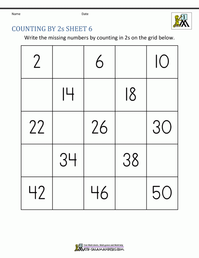 Counting By S Worksheets