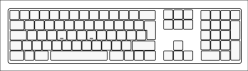 Blank Computer Keyboard