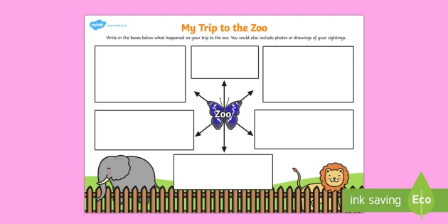 My Trip To The Zoo Worksheet