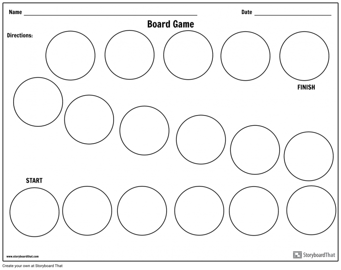 Board Game Circles Storyboard By Worksheet