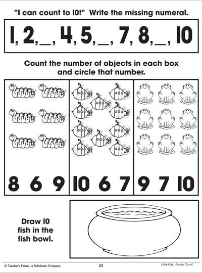 Counting One To Ten Math Practice