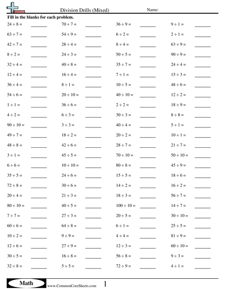 Division Worksheets