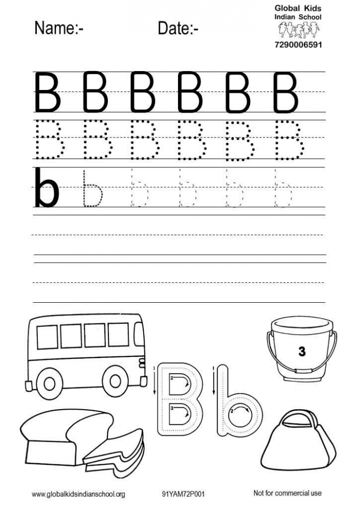 Free Printable Worksheet Of Alphabet B