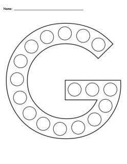 Dot-To-Dot Alphabet: G