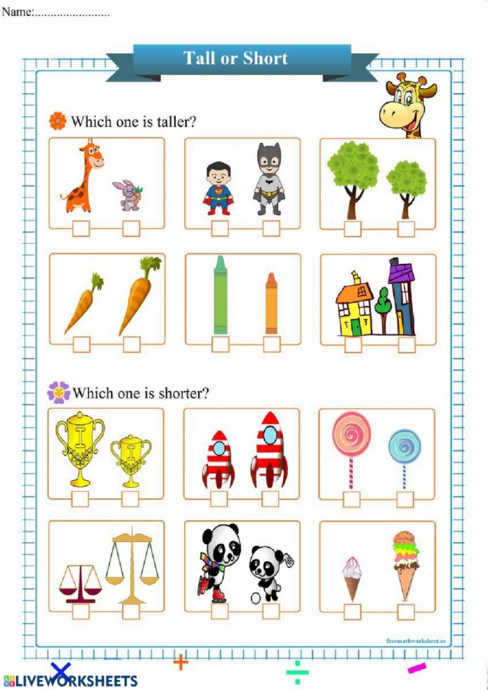 Math Comparing Numbers Worksheets Kindergarten 6 Best Images Of 