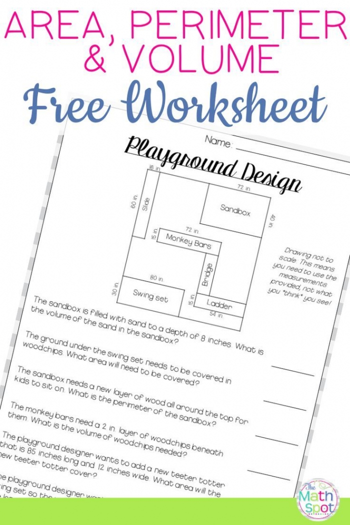 Volume Area Perimeter Worksheet Free