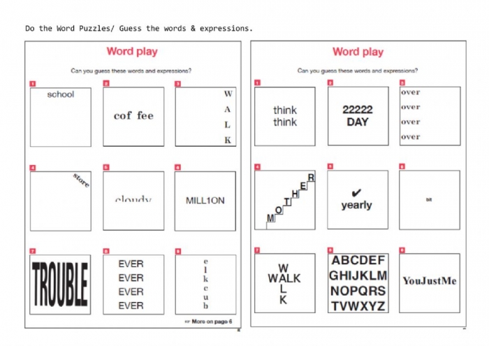 Word Play Worksheet