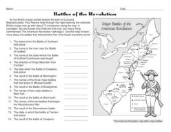 Informational Writing: Battles Of The American Revolution