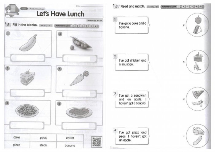 Lets Have Lunch Worksheet