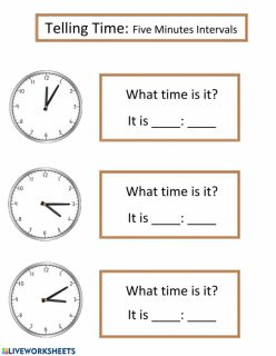 Telling Time: Five Minutes