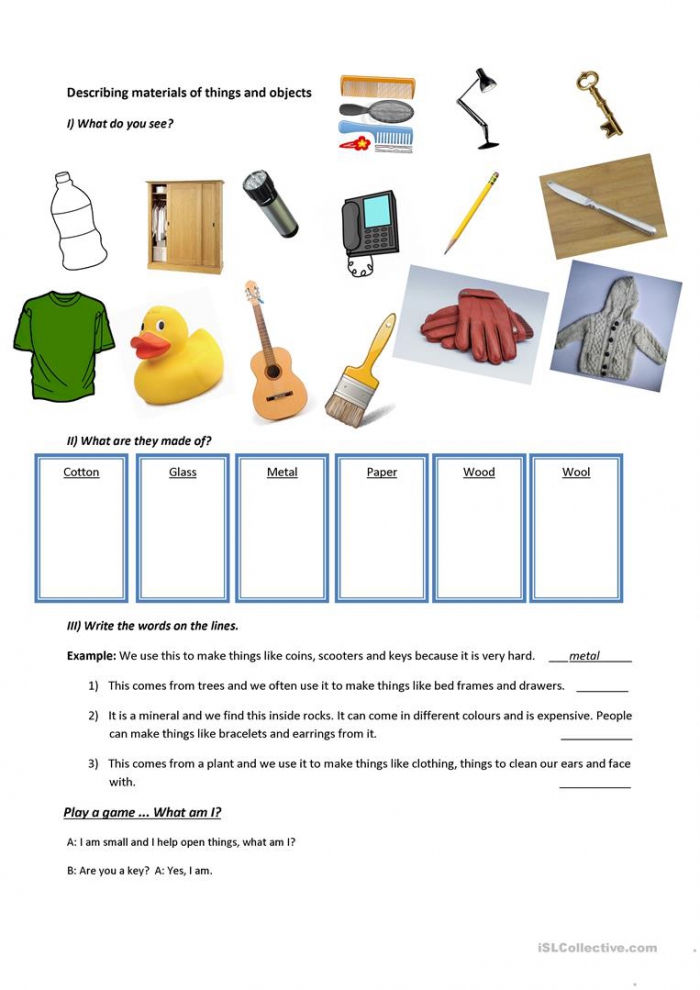 Things Made From Plants Worksheets 99Worksheets