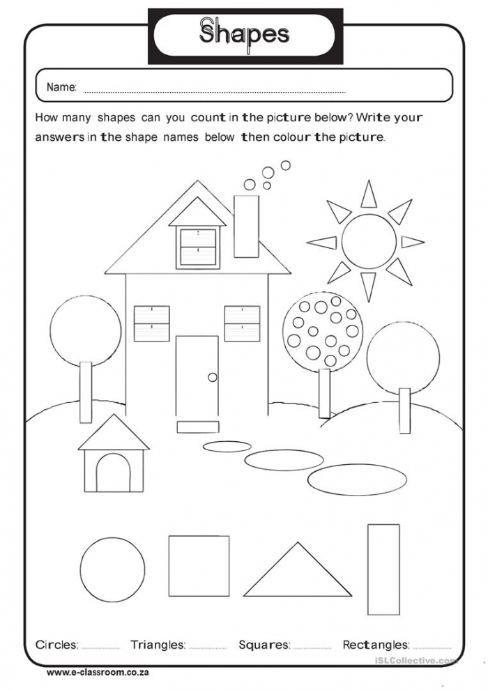 Geometric Shapes Worksheets 99Worksheets