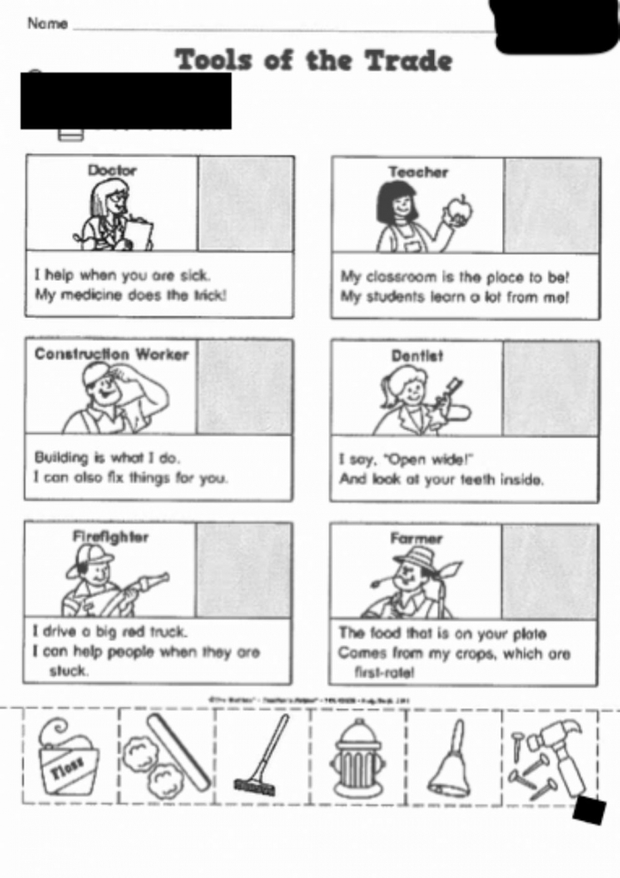 Tools Of The Trade Part One Worksheets 99Worksheets