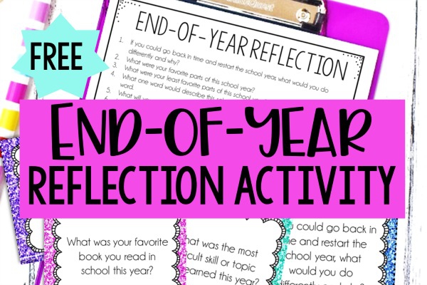 End Of Year Reflection Activity Free